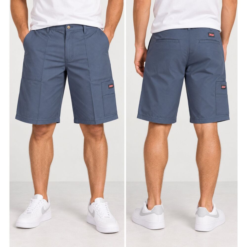 Dickies Workwear Cargo Shorts Men's 40 NWOT Blue Gray Ripstop Utility Work